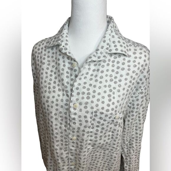 Ted Baker
Men's White Aillon Linen Shirt white and cream polkadot 4 large - Picture 6 of 12